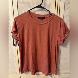 AllSaints Rust Brown Short Sleeved T-Shirt